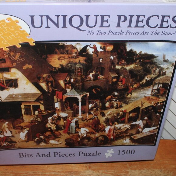 Bits and Pieces 1500 Piece Jigsaw Puzzle Unique Pieces Find the Proverbs - Picture 1 of 3